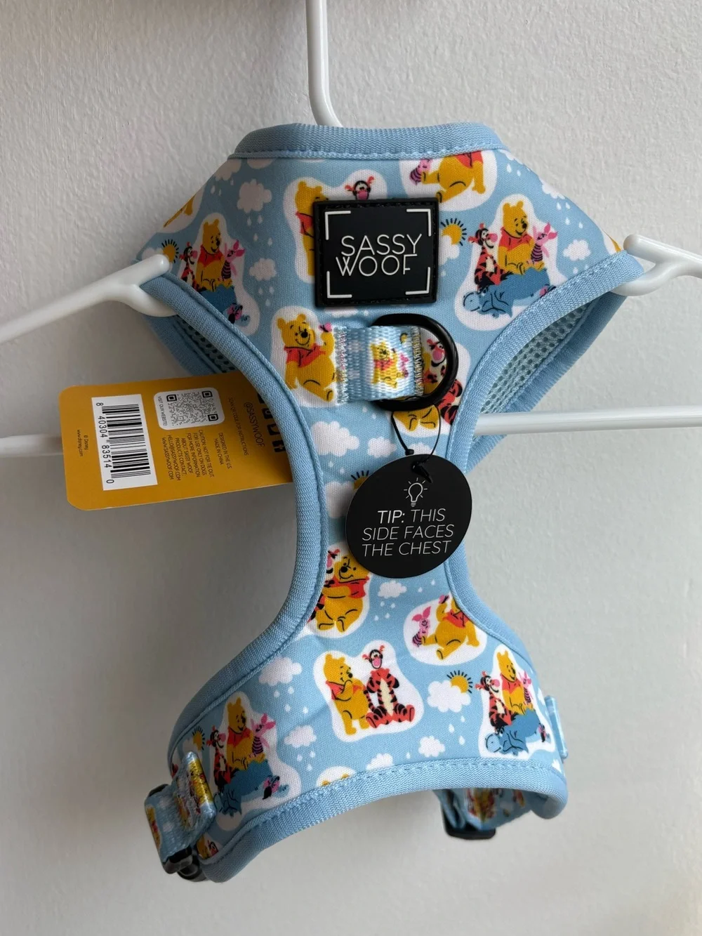 Sassy Woof X Disney Winnie the Pooh Adjustable Dog Harness Blue Small